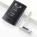 Key Fob Replacement Smart Remote Key Fob for 2008-2011 Cadillac STS, 2008-2014 Cadillac CTS, Keyless Entry Remote Control Start Proximity Smart Car Key Fobs 5 Buttons FCC ID: M3N5WY7777A (with chips)