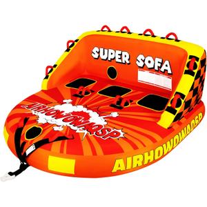 Super Sofa Towable Tubes for Boating 1-4 Person,Tubes for Boats,Inflatable Pull Boats/Boat Tube/Water Tube,Front&Back Tow Points with Heavy-Duty Thick Nylon Cover for Water Sports