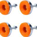 Antrader M8 Thread Adjustable Leg Leveler2" Leveling Screw Leg 600 LB Capacity for Workbench, Machine, Cabinet & Heavy Duty Applications 4-Pack (Orange,Silver Tone)