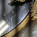 Golden Oval Decorative Flower Frame Mirror 18x24 Wall Mounted High-Definition Glass Mirror,Mirrors