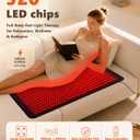 Lunamyst Red Light Therapy Mat for Body 39" x 23", 250 LEDs, 660/850nm | FSA&HSA Eligible, skin-friendly TPU surface, 520 3-in-1 LED chips for back, legs, joints and daily wellness routines