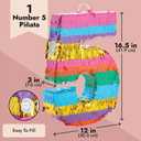 BLUE PANDA Rainbow Number 5 Pinata - Small, Multicolored, 12 x 16.5 x 3 In - Pinata for Kids Birthday Party & Fiesta Decoration