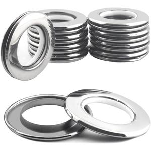 Ailejia Stainless Steel Curtain Grommets Eyelet Rings Round Full Metal Rings Inner Diameter 1-9/16"(4cm) DIY Curtain Rings Nanoscale Low Noise Grommet (10)
