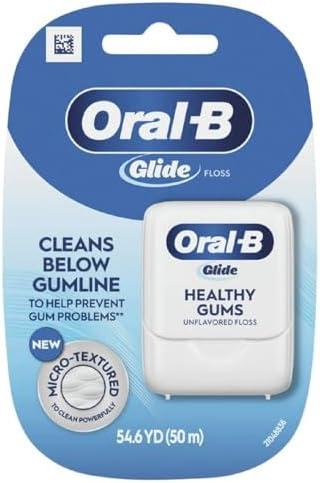 Oral-B Glide Healthy gums, unflavored floss 50M (Pack of 2)