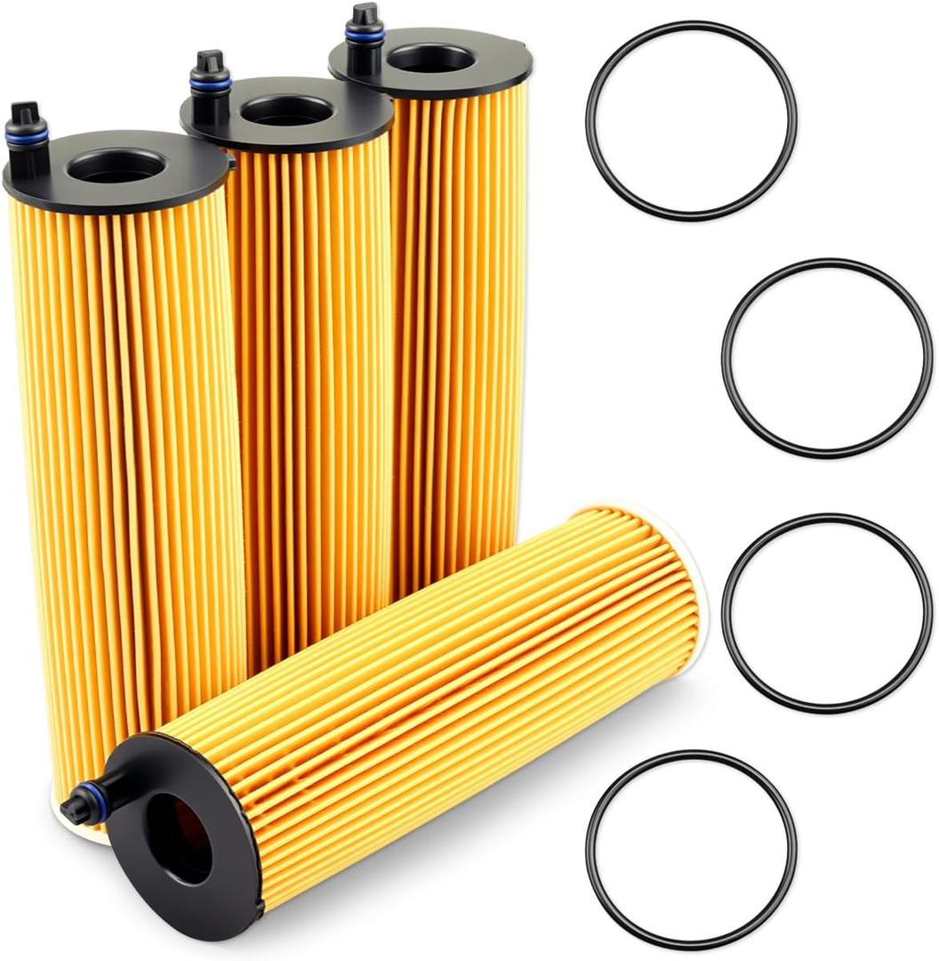 Engine Oil Filter Fit for Mercedes-Benz Sprinter 2500 3500 3500XD 2023 2024, with Gasket Replacement A6541801100 6541801100, 4pack