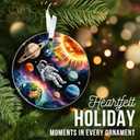 2 x ZAGKOO Astronaut Christmas Ornament 2025 - Universe Space Ornaments for Tree - Planet and Solar System Ornament for Astronomy Lovers, Kids, Men, Women, Science Fans - Galaxy Themed Acrylic Xmas Decor