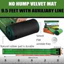 GimYaa Golf Putting mat Green Indoor and Outdoor with Auto Ball Return,Game Practice Golf Gifts for Home, Office, Backyard Indoor Golf and Outdoor Use, Crystal Velvet Mat (Brown)