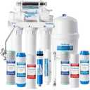 PureDrop RTW5U Reverse Osmosis Water Filter System with UV Protection, 6-Stage Under Sink RO Water Filtration System with Patented Top-Mount Faucet and 3 Extra Pre-Filters