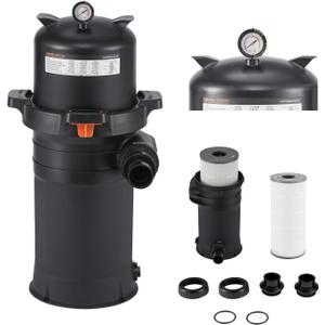 VEVOR 2025 Pro Pool Cartridge Filter System 150 sqft, Pool Filter for Inground & Above Ground Pools, Compatible W/Pumps 2.5HP~3HP | Up to 8136 GPH Max Flow, Pool Filters for Pools Up to 34342 Gallons