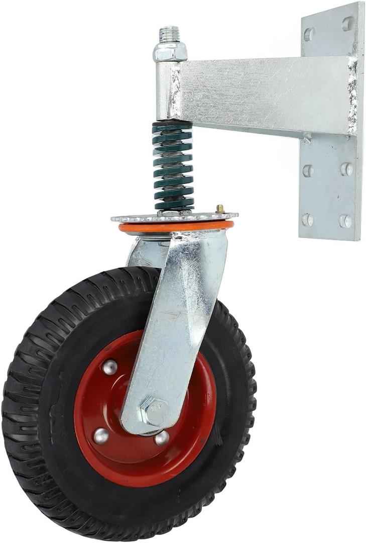 Gate Wheel, Heavy Duty Gate Caster Wheels with Hardware, Gate Support Wheel for Tube Gates, Metal Gates, Wooden Gates, Fence Gates, Swing Gates, 600Lbs Load Capacity (Red)