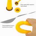 Gas Can Spout Replacement Set, Gas Can Nozzle Old Style Easy to Install, Flexible Pour Nozzle Suitable for Most 1/2/5/10 Gallon Oil Cans (6 Kit-Yellow)