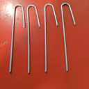 120 Pack Drip Tubing Stakes, 5 inch Galvanized Steel Landscape Staples for 1/4" or 1/8" Diameter Tubing - Irrigation Anchors for Garden and Lawn