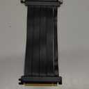 EZDIY-FAB PCIe 5.0 X16 Riser Cable,128GB/s Bandwidth, for RTX 50/40 & RX 9000/7000 GPUs, PCIe Extension Card, Backward Compatible with PCIe 4.0/3.0,Vertical GPU Mount,Straight-20cm,Black