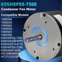 K55HXPSS-7300 K55HXHDD-8562 Condenser Fan Motor, 1/5 HP 1075RPM 208-230V 1.3A 60Hz with 3 μF Capacitor Fits for GE Emerson ICP Heil K55HXDAM-6731 K55HXGFH-8175