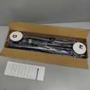 AIZESI Tension Rod 24 to 46 Inch, 1Pcs Black Tension Curtain Rod, Adjustable Spring Tension Rod No Drilling for windowkitchenclosetdoorway