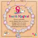 UPROMI Birthday Gifts for 3-12 Year Old Girl Unicorn Bracelet, Christmas Gifts for Daughter/Granddaughter/Niece