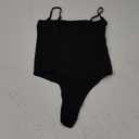 SUUKSESS Women Sexy Square Neck Thong Bodysuit Backless Cami Bodysuit Top S