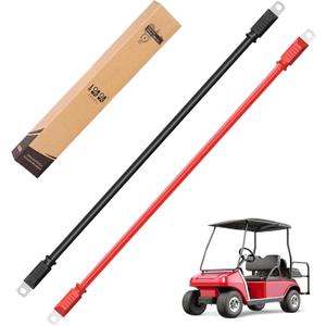 10L0L Golf Cart Battery Cables 4 Gauge for 36v & 48v EZGO TXT 1994-UP, AC/DC Wire Welding Battery Pure Copper Flexible Cable