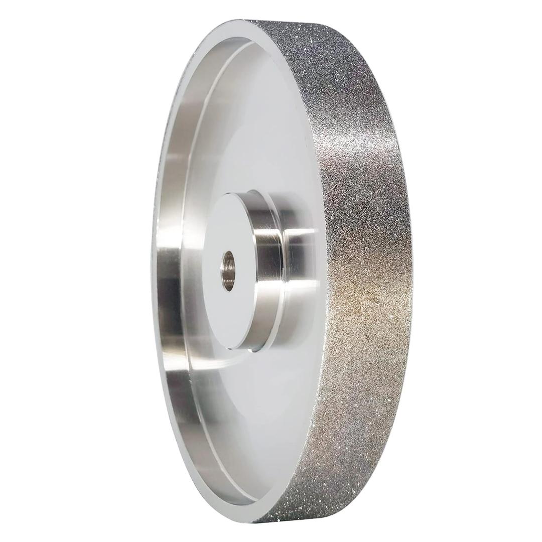 6" CBN Grinding Wheel, 1" Wide x 1/2" Arbor, Grit 80, for Sharpening High Speed Steel Tools, Diamond Grinding Wheel