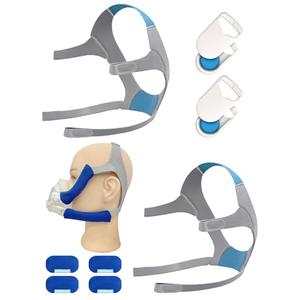 2 Packs F20 Replacement Headgear Compatible with F20 Full-face Mask, Include 4 Magnetic Clips+2 Packs Headgear Hanger (Large)