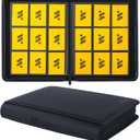 Card Binder 9 Pocket,Trading Card Binder Holds up to 360 Cards with 20 Sleeves,Zipper Card Holder Album Compatible with TCG Card/Game Cards/Sports Card (Black)
