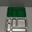 Stainless Steel Bento Box Kids, Kids Metal Bento Lunch Box BPA Free Lunch Box Containers 304 Stainless Steel Bento Box for School and Office (Green)