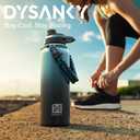 DYSANKY Insulated Water Bottle | Thickened Stainless Steel Vacuum Metal | Portable Sports Water Jug for Gym and Hiking with Straw, Carrier Bag, Handle Strap | BPA-Free 40 oz, Pink