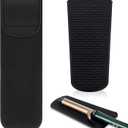 Shappy 2 Pcs Heat Resistant Hair Tools Bag Curling Iron Travel Case Cover Neoprene Flat Iron Holder Travel Case and Silicone Mat Pouch for Hot Hair Tools Storage Organizer(Classic Style)