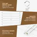 ZEDODIER Legging Organizer for Closet Hanging, Rotatable Yoga Pants Hanger for Women's XS-XL and Girls' Leggings, Holds Up to 20 Pairs of Leggings, Space-Saving Closet Organizers and Storage, Silver