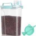 TBMax Pet Dog Cat Food Storage Container 5 to 7 lbs with Can Cover and Mixing Spoon, Airtight Bird Seed Container, Cat Food Storage Dispenser, Kibble Storage Dog Treat Bin -Light Blue