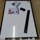 Double Sided Magnetic White Board36"x24" Dry Erase Whiteboard for Wall with Black Aluminum Frame Presentation Board for School, Office and Home