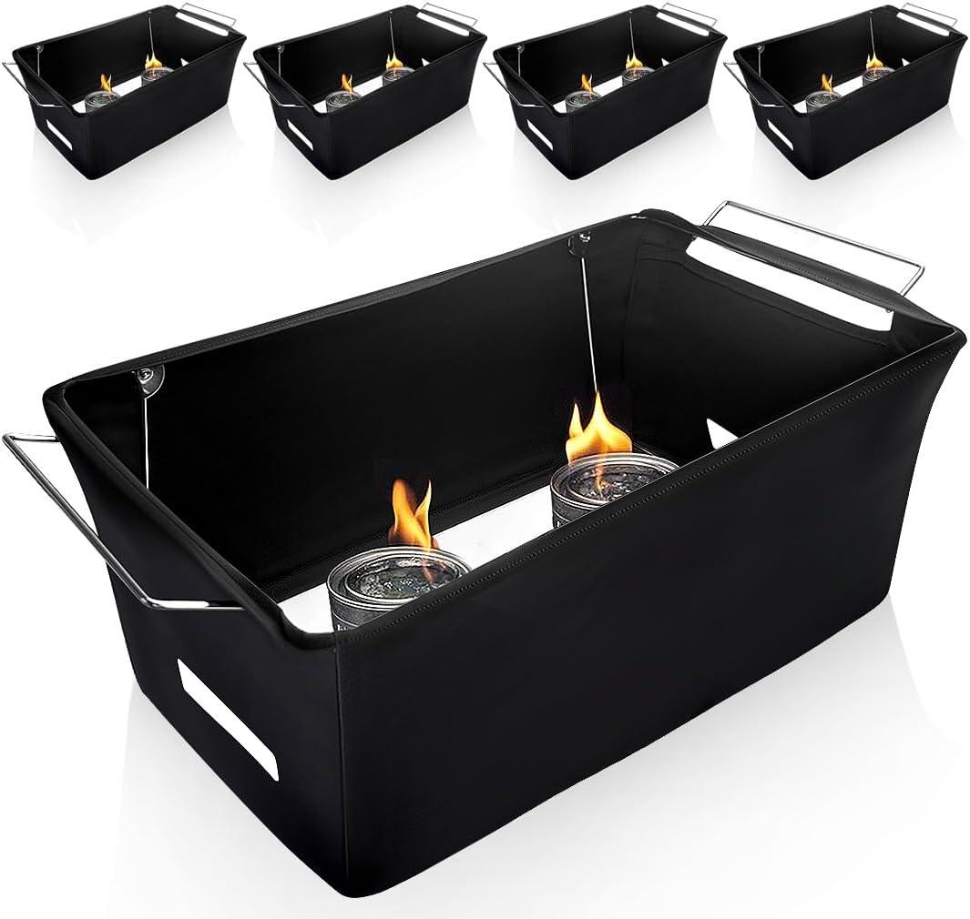 Chafer Wind Guard 4-Pack, Flame Retardant Fabric Cover for Buffet Food Warmers, Catering Events