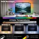 RGB Monitor Light Bar, Eye-Care Dual Light Reading Screen Lamp, 9 Modes Gaming Backlight LED Computer Lamp, 3 Colors Dimmable Frontlight, 15.75'' USB Desk Lights for Home, Office