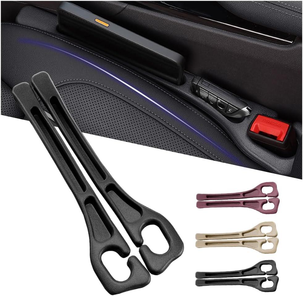 2 x YGDMD 2PCS Car Gap Filler with Storage Slots,Upgrade Version Car Seat Gap Filler Organizer for Keys and Phone Holder,Multi-Purpose No Drop Seat Guard Avoid Items Droping (Black)
