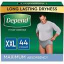 Depend Fit-Flex Adult Incontinence Underwear for Men, XXL Size