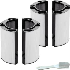 360 Combi H13 + Activated Carbon Filter For Dyson HP1 HP2 TP09 TP07 TP06 TP04 TP10 TP7A HP04 HP06 HP07 HP09 HP10 HP4A HP7A PH01 PH02 PH03 PH04 PH3A DP04 PC1 PC2,2-in-1 Replacement Filters, 2 Pack