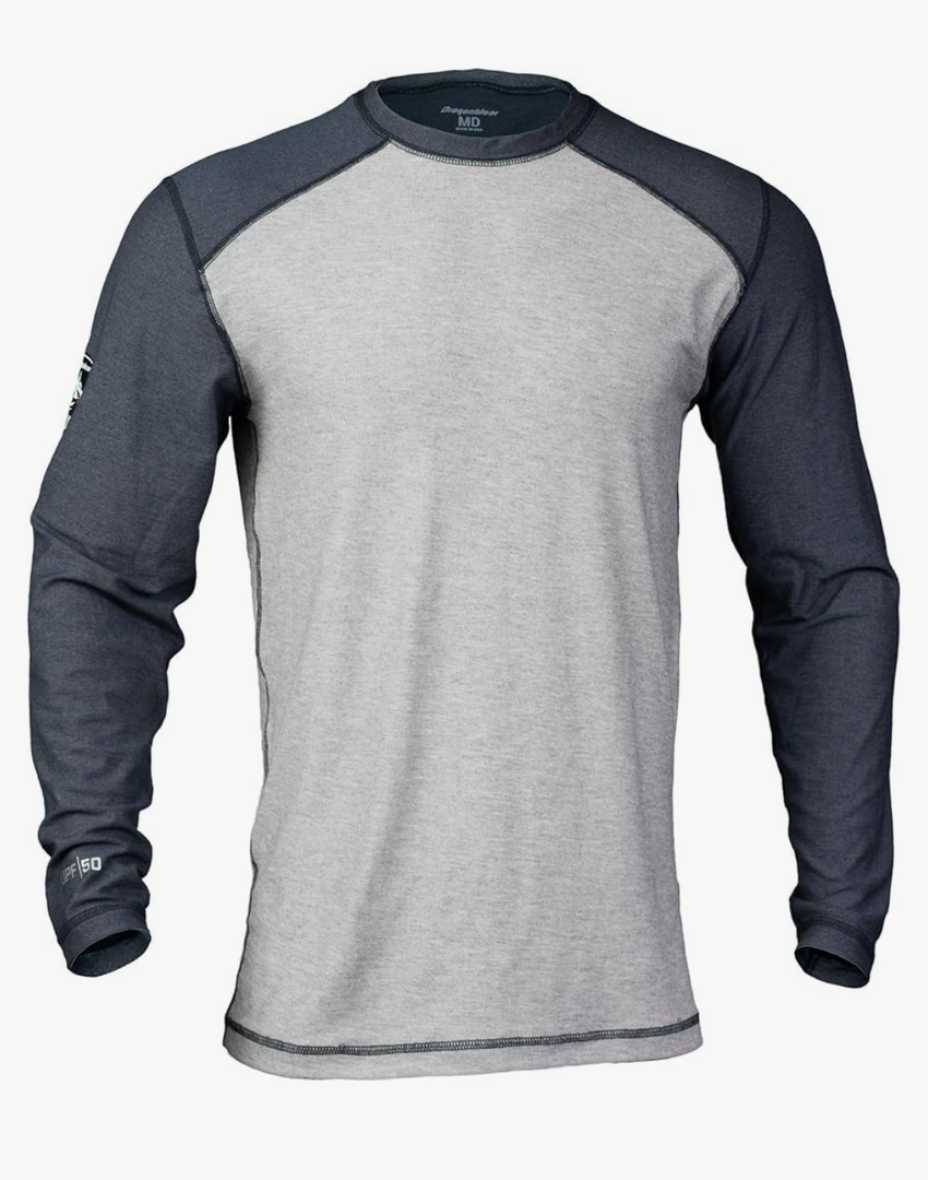 Men's FR Shirt Pro Dry Tech 6.2oz UPF 50+ Electrical Utility FR Workwear CAT 2 NFPA 70E Certified L
