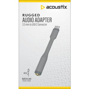 Acoustix Rugged Audio Adapter 3.5mm to USB-C Connector 2 Pack