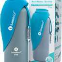 LumoLeaf Insulated Dog Water Bottle 27 oz Stainless Steel - Keep Water Cool or Warm, Portable Pet Water Bowl for Travel, Wide Mouth for Easy Ice Filling & Cleaning (Blue)