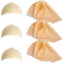 Iceyyyy 6 Piece Bald Cap for Adults - Latex Bald Cap with Head Wig Cap Costume Accessory for Halloween Theme Party Decorations Supplies