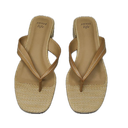 SWEET LIFE SANDAL HEEL THONG NATURAL COLOR, SIZE 8