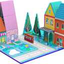 Magnetic Tiles for Kids, Fairytale Town Road Set, Magnetic Blocks Magnet Building Toys for 3-5 4-8 Years Old Boys Girls, Expansion Themed Magnet Educational STEM Creativity Toys 3+ Toddlers Xmas Gifts