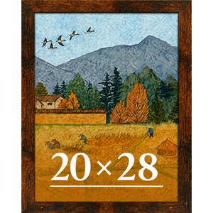 20x28 Picture Frame for Wall Display, 20x28 Brown Picture Frame with Shatter Resistant Plexiglass, Stable and Sturdy 20 x 28 Poster Frame for Wall Display, Handpicked Gift Collection, 1 Pack