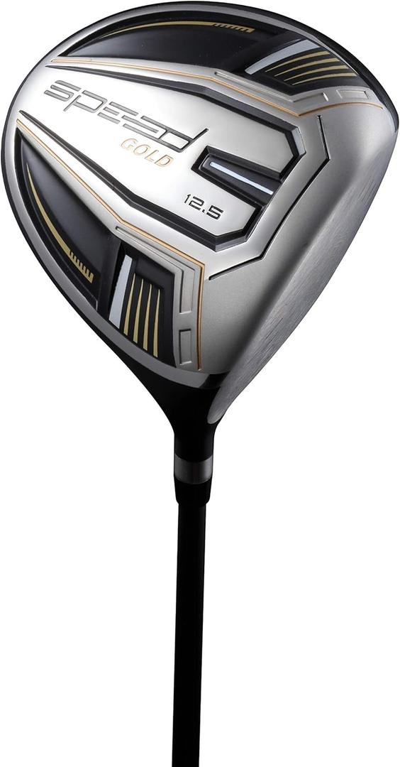 Speed Titanium Driver Golf Club, 10, 11.5, 12.5 Loft (Right-Handed), Ultra Lightweight Graphite Shaft, Oversized Sweet Spot, Aerodynamic Design, USGA Conforming Mens Golf Driver + Deluxe Headcover