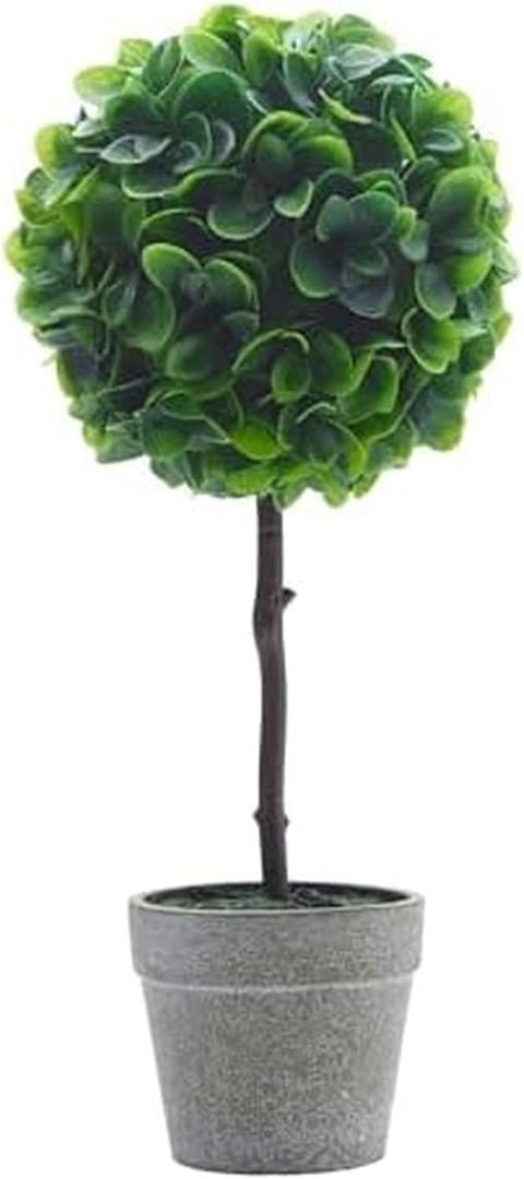 Elements Artificial Boxwood Topiary, 17 Inch (Multicolored)
