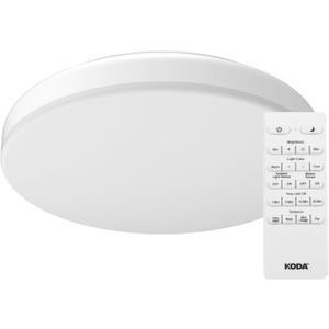 Koda | 14" LED Flush Mount Ceiling Light with Motion Sensor, Remote Control, Dimmable Brightness, 1600 Lumens and Adjustable Color Between 2700K and 5000K | Designed for The Bedroom, Hallway, Living
