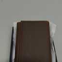 PINKPIN Mens Wallets with Chains, Genuine Leather Trifold Wallet RFID Blocking Anti-Theft Chain for Biker, Motorcycle (Brown)