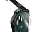 Greatever G2 Full Face Snorkel Mask with Latest Dry Top System,Foldable 180 Degree Panoramic View Snorkeling Mask with Camera Mount,Safe Breathing,Anti-Leak&Anti-Fog