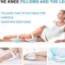 Vertdens Leg Pillow, Knee Pillow for Side Sleepers, Leg Pillows for Sleeping, Knee Cushion for Sleeping,Suitable for Relieving Leg, Back, Knee Pain
