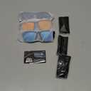 KALIYADI Polarized Sunglasses for Men, Lightweight Sun Glasses with UV Protection for Driving Fishing Golf ((3 Pack) Black/Ice Blue/Red)